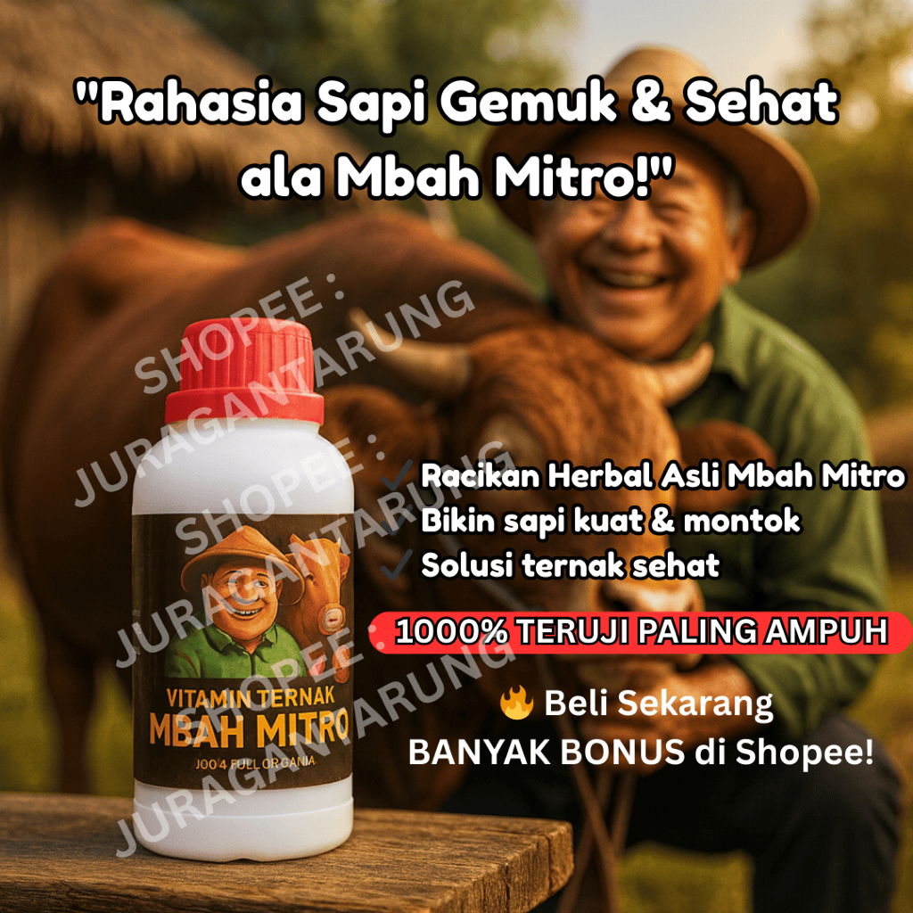 [MBAH MITRO],Vitamin Sapi Agar Cepat Gemuk,Vitamin Sapi Penggemukan,Vitamin Sapi Nafsu Makan