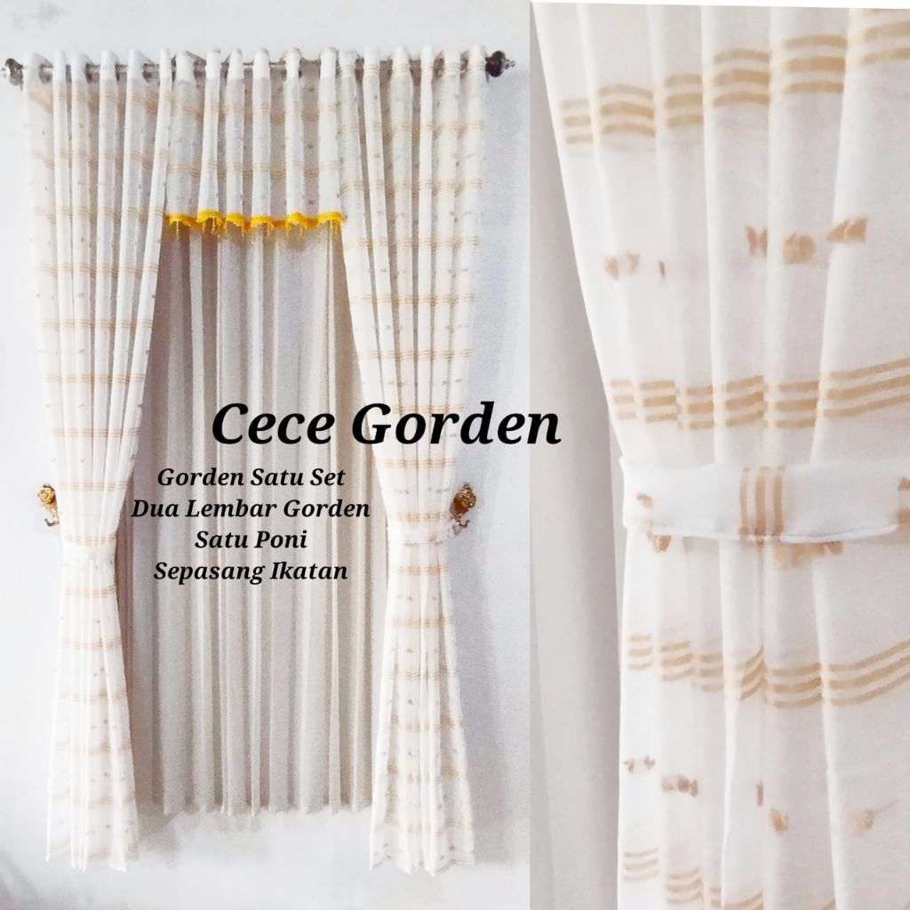 Gorden Satu Set Poni Atas Pintu Mewah Elegan Terbaru