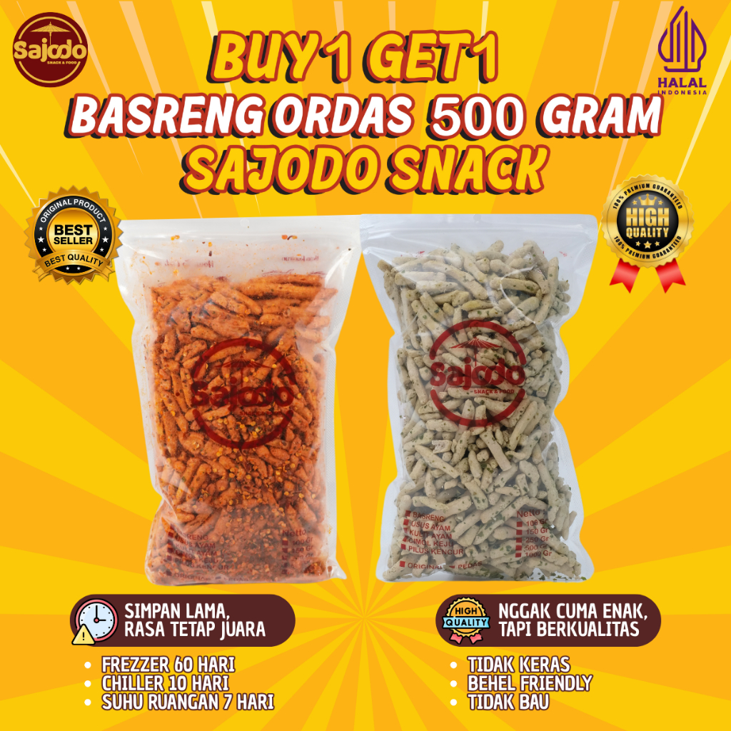 

BASRENG ORDAS ( ORI 500gram, PEDAS 500gram) SAJODO