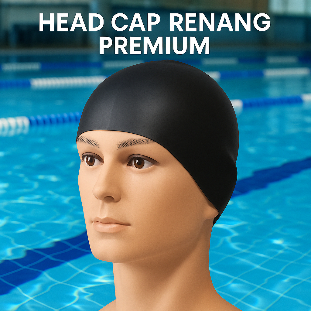 Topi Renang Silikon Elastis Anti Air untuk Pria & Wanita – Swim Cap Penutup Kepala