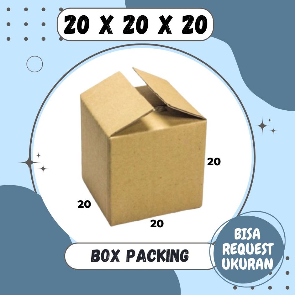 

Box Packing 20x20x20 Kardus A1 Olshop Karton Dus Kotak Kemasan Gelas Botol Madu Jamu Kardus Balap