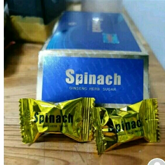 

spinach candy 30 pcs asli ori exp terbaru
