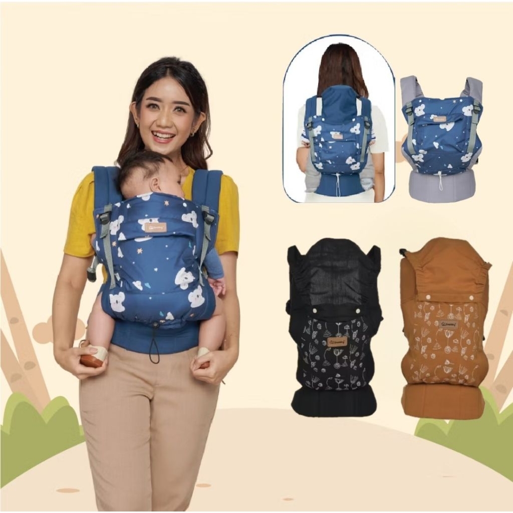 Snobby Baby Carrier Gendongan Bayi Snobby / Gendongan Ransel  M Shape Depan Belakang