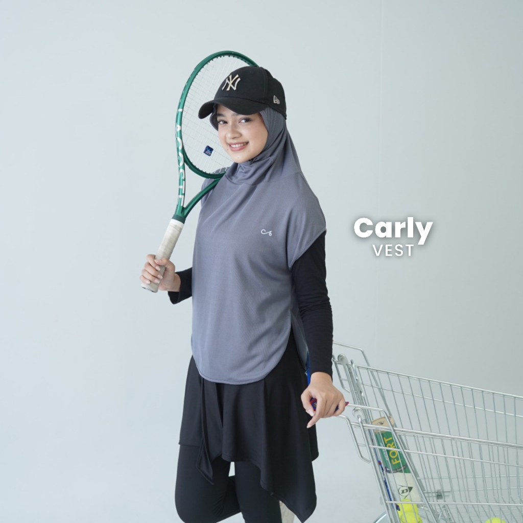 Nafizana - Carly Vest / Outer Sport  / Vest Olahraga Wanita / Atasan Olahraga Dry Fit With Hijab