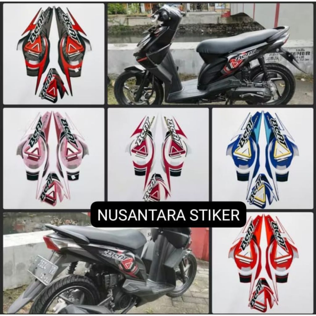 STIKER STRIPING MOTOR HONDA BEAT KARBU TAHUN 2009 2010 Stiker