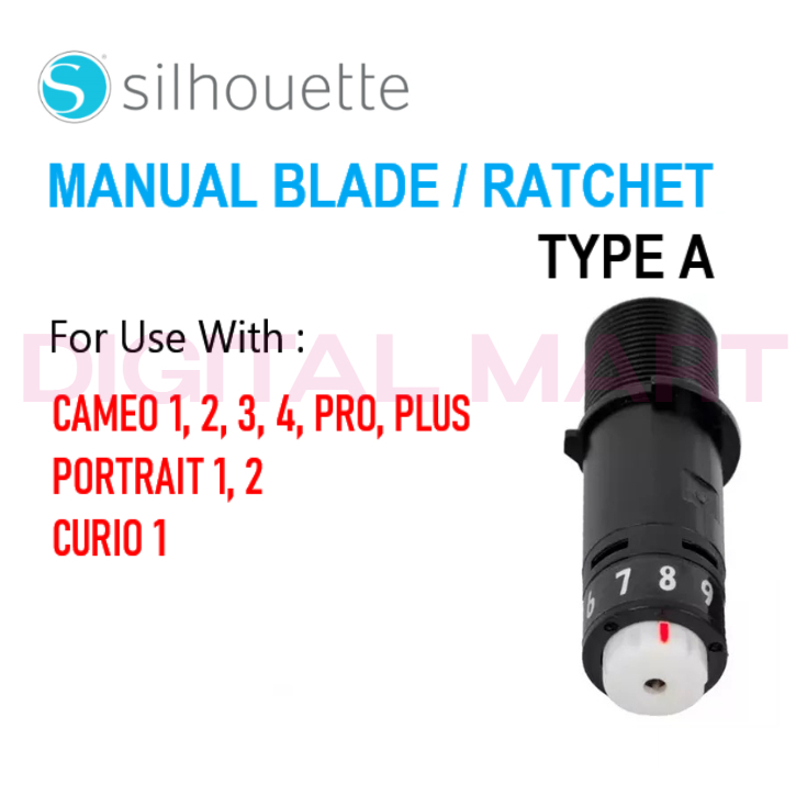 

Manual Blade SILHOUETTE Cameo | Pro | Plus | Portrait | Curio | Pisau Bilah Holder Cutting Ratchet Adjustment