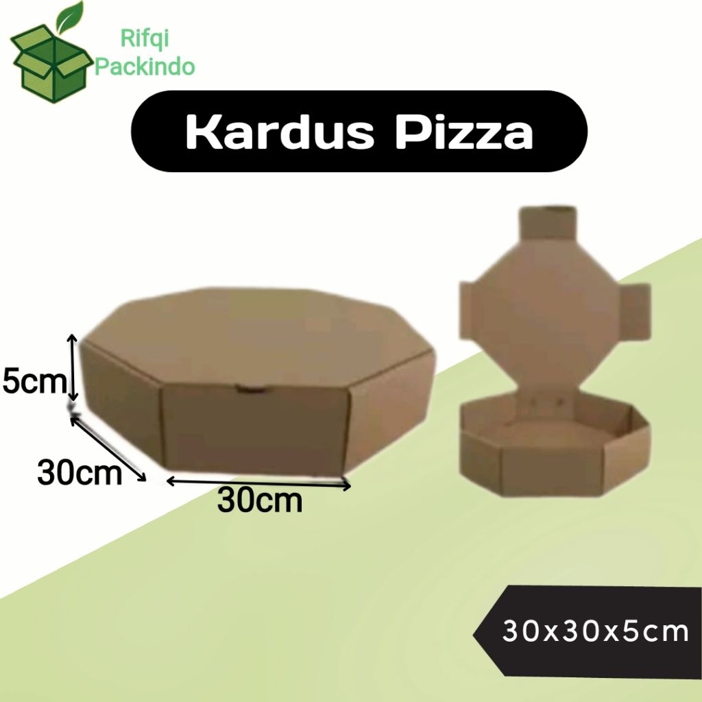 Kardus Pizza Hexagonal Polos 30x30x5cm/ Dus Pizza Hexagonal / Box Pizza Hexagonal / Kotak Pizza Hexa