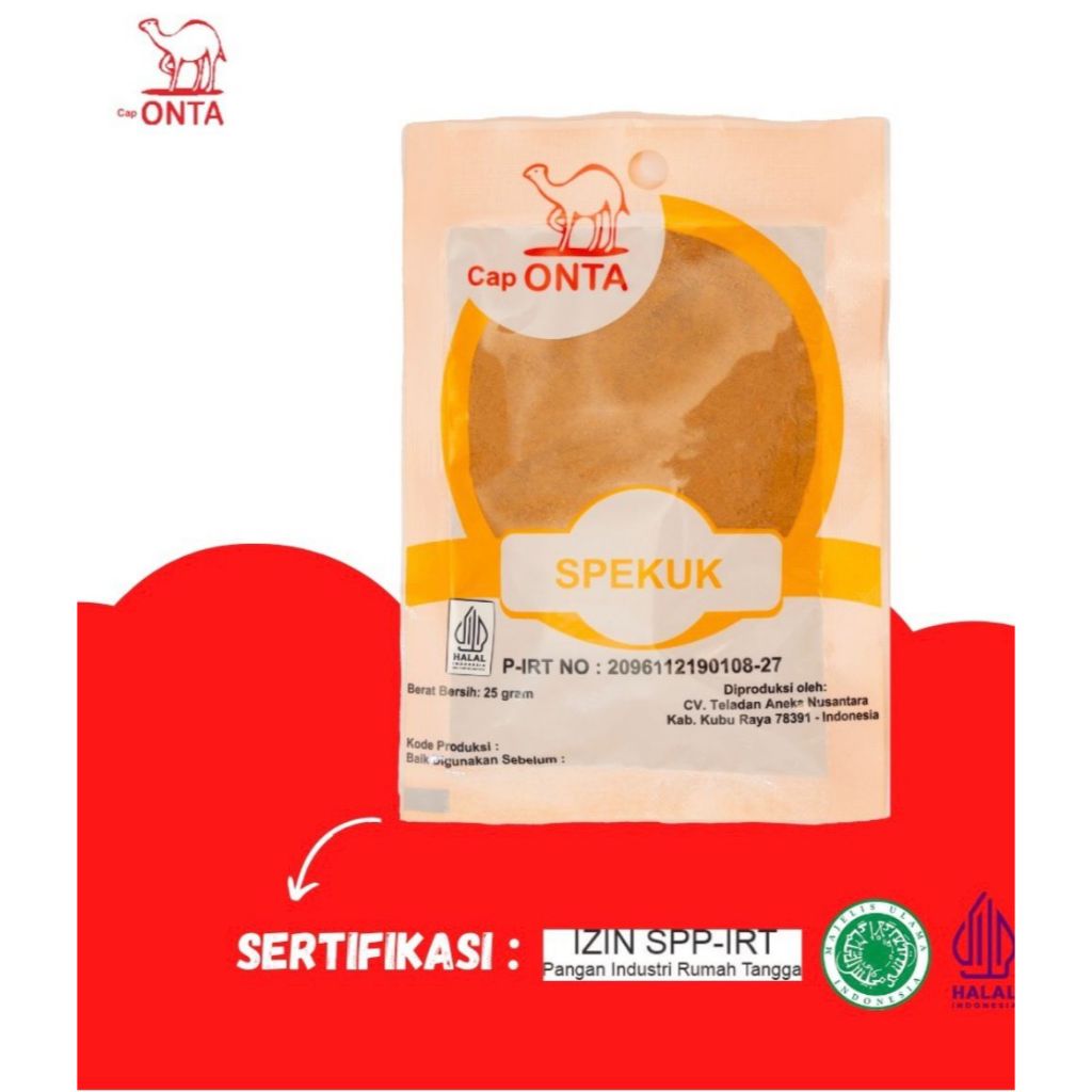 

ONTA SPEKUK 25 GRAM KEMASAN ASLI CAP ONTA