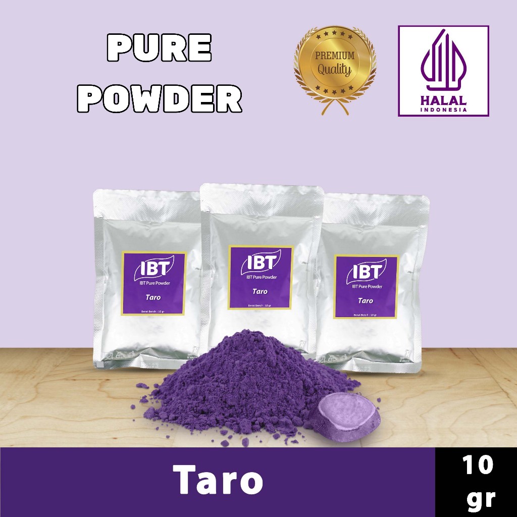 

Pure Taro Powder. Impor Taiwan. Bubuk Essence Murni Kualitas Bagus Sachet