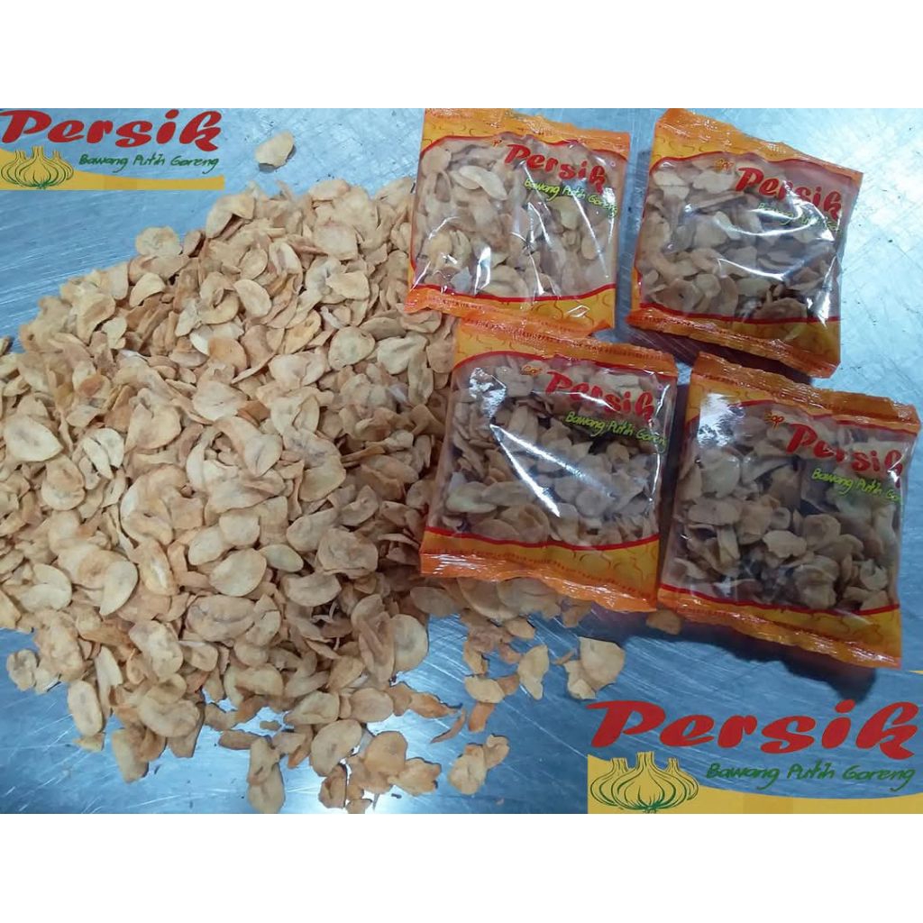 

bawang putih goreng merk persik 50 gram (10 bungkus)