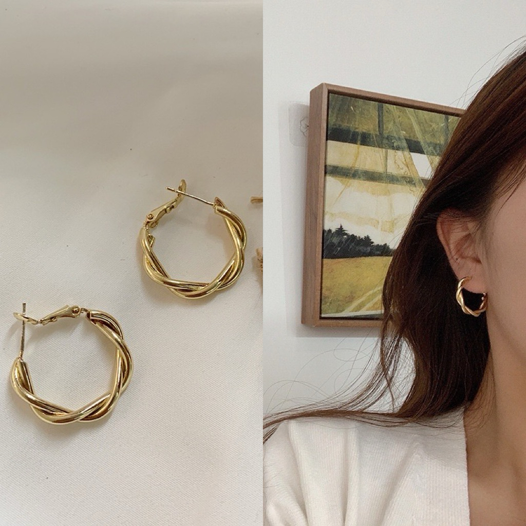 Anting Lawrence Lilit Ulir Anting Fashion Alloy