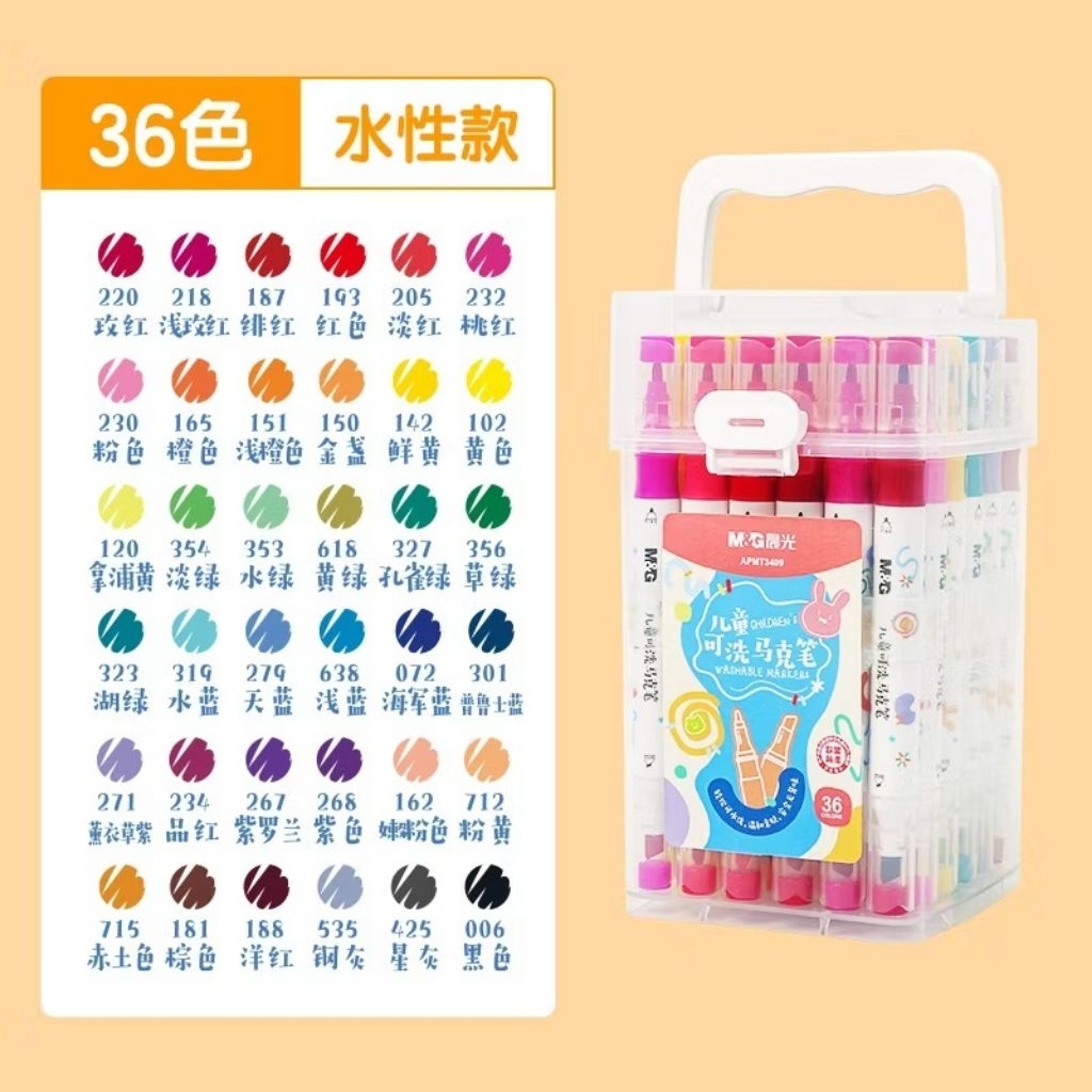 

Kids Washable Markers M&G 36 Colors – Spidol Anak Kreatif & Aman