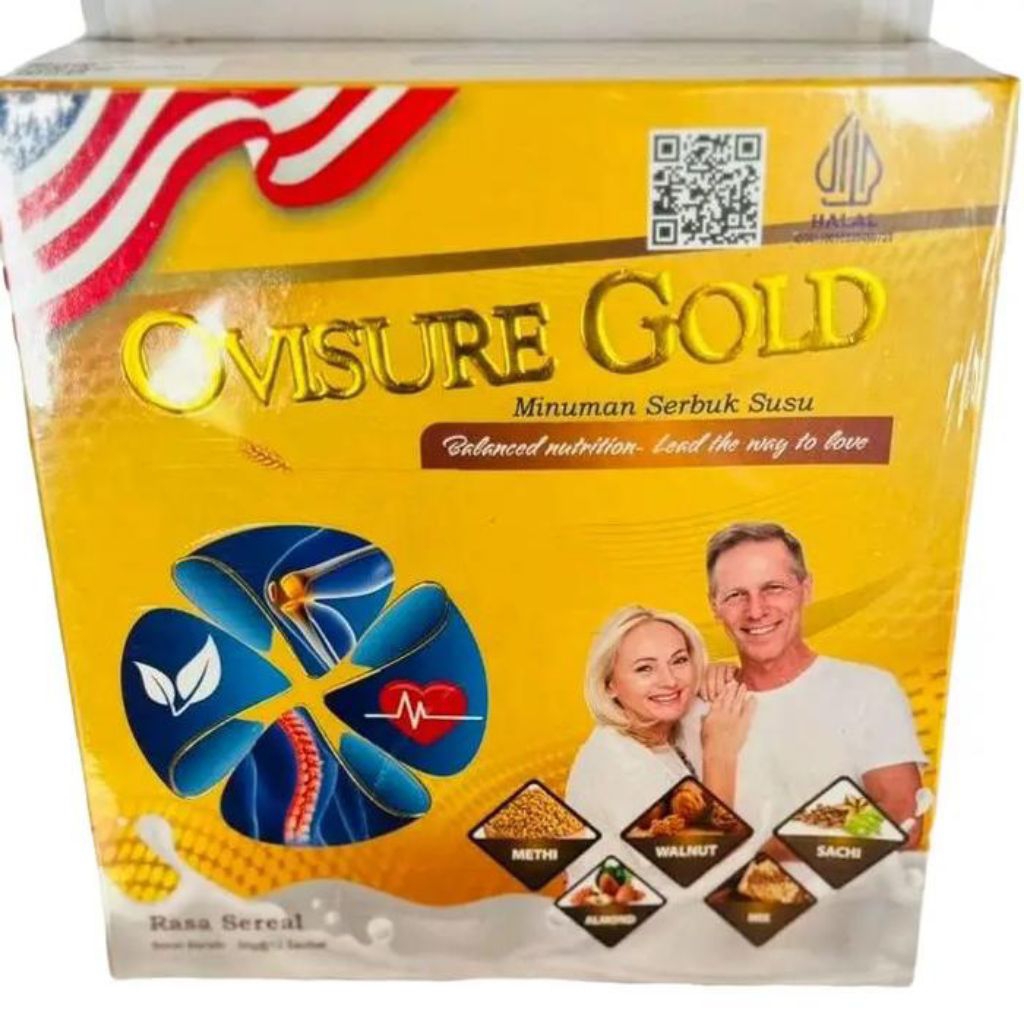 

1 Box OVISURE Gold Susu Tulang Sendi Osteoporosis Saraf Kejepit 1 Box Isi 12 Sachet Herbal BPOM