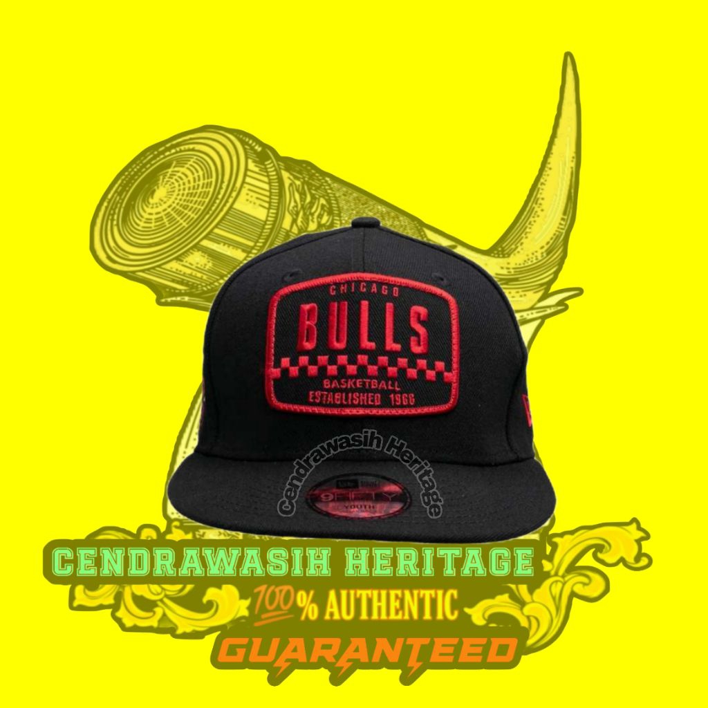 New Era 9Fifty Kids Chicago Bulls Black Original