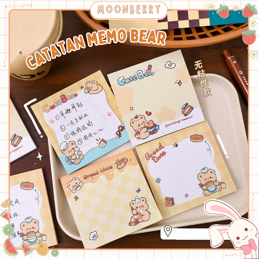 

Sticky Notes Motif Bear Lucu Beruang Catatan Memo Tempel Note