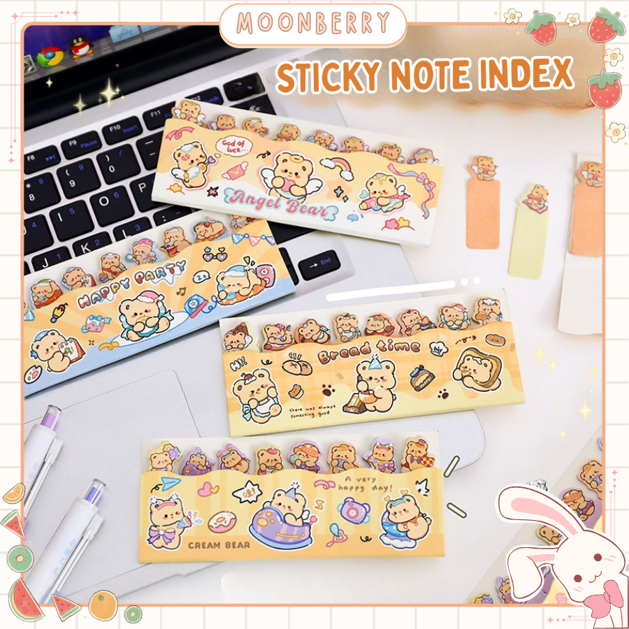 

Sticky Note Penanda Buku Inner Index Memo Pad Karakter Warna Pembatas Buku 120 Lembar
