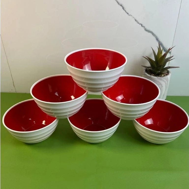 Mangkok Ramen Merah Putih / Mangkok Plastik 569