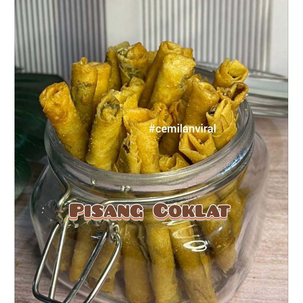 

Cemilan Viral Pisang Coklat Kering Manis Renyah Snack Food Makanan Piscok Jajanan Pisang Lumpia Lumpya