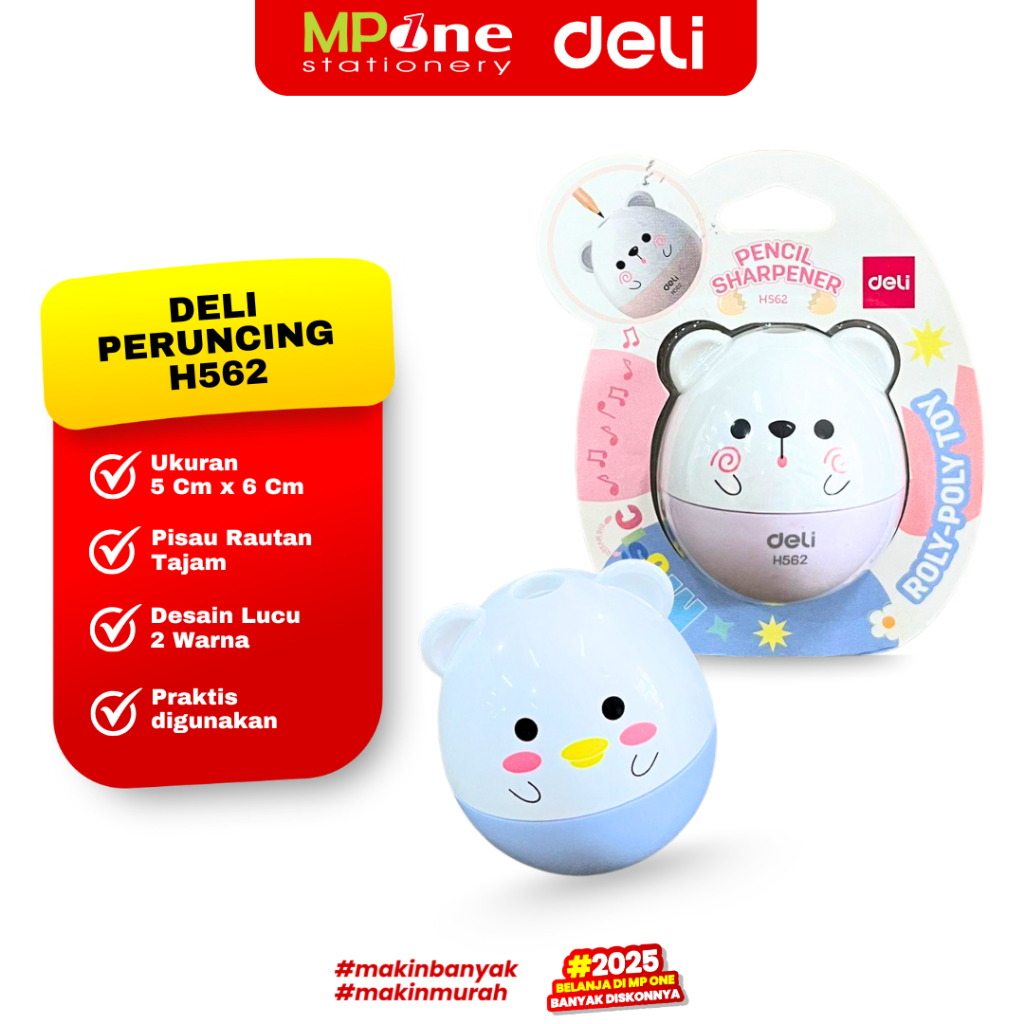 

Deli Peruncing Roly Poly Toy Lucu H562 / Sharpener Pencil / Rautan Anak Sekolah DELI