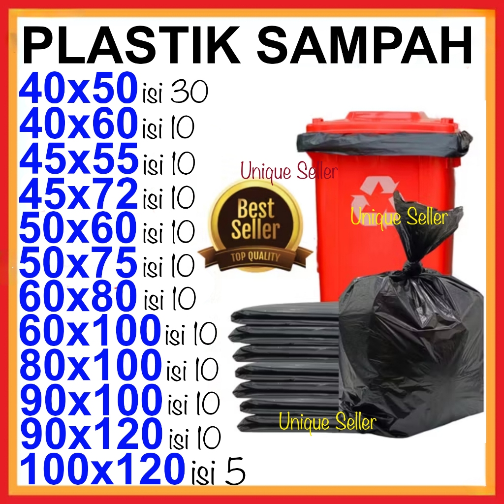 Kantong Plastik Kresek Sampah PE 40x50 40x60 50x75 60x80 60x100 80x100 90x100 90x120 100x120 SEND