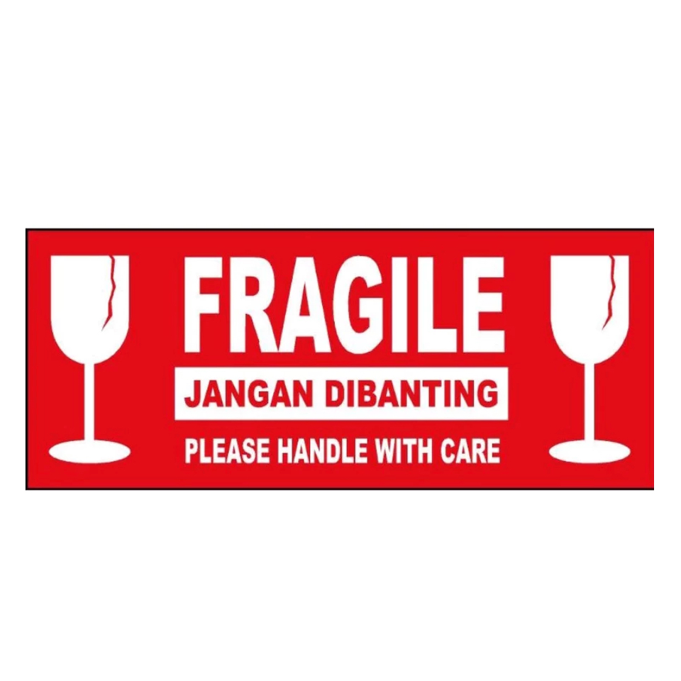 

STIKER FRAGILE MERAH KECIL UK 8535 QTY 400 pcs FW