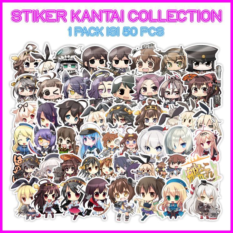 

[1 Pack isi 50 pcs] Stiker KanColle (Kantai Collection) Sticker Anime Murah Meriah - ddu-du sticker