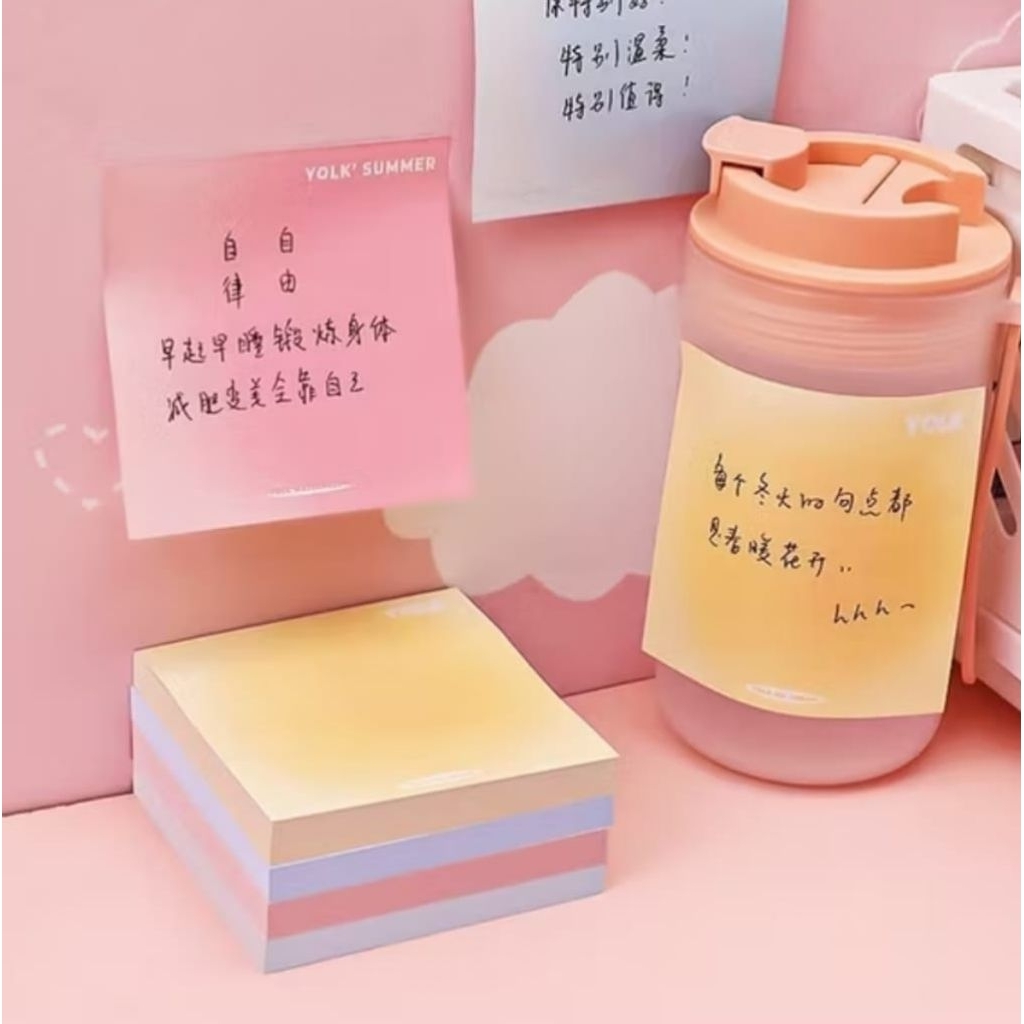 

Sticky Notes Gradasi Lucu Polos 50 Lembar Memo Tempel Gradasi Warna Warni 50 Lembar