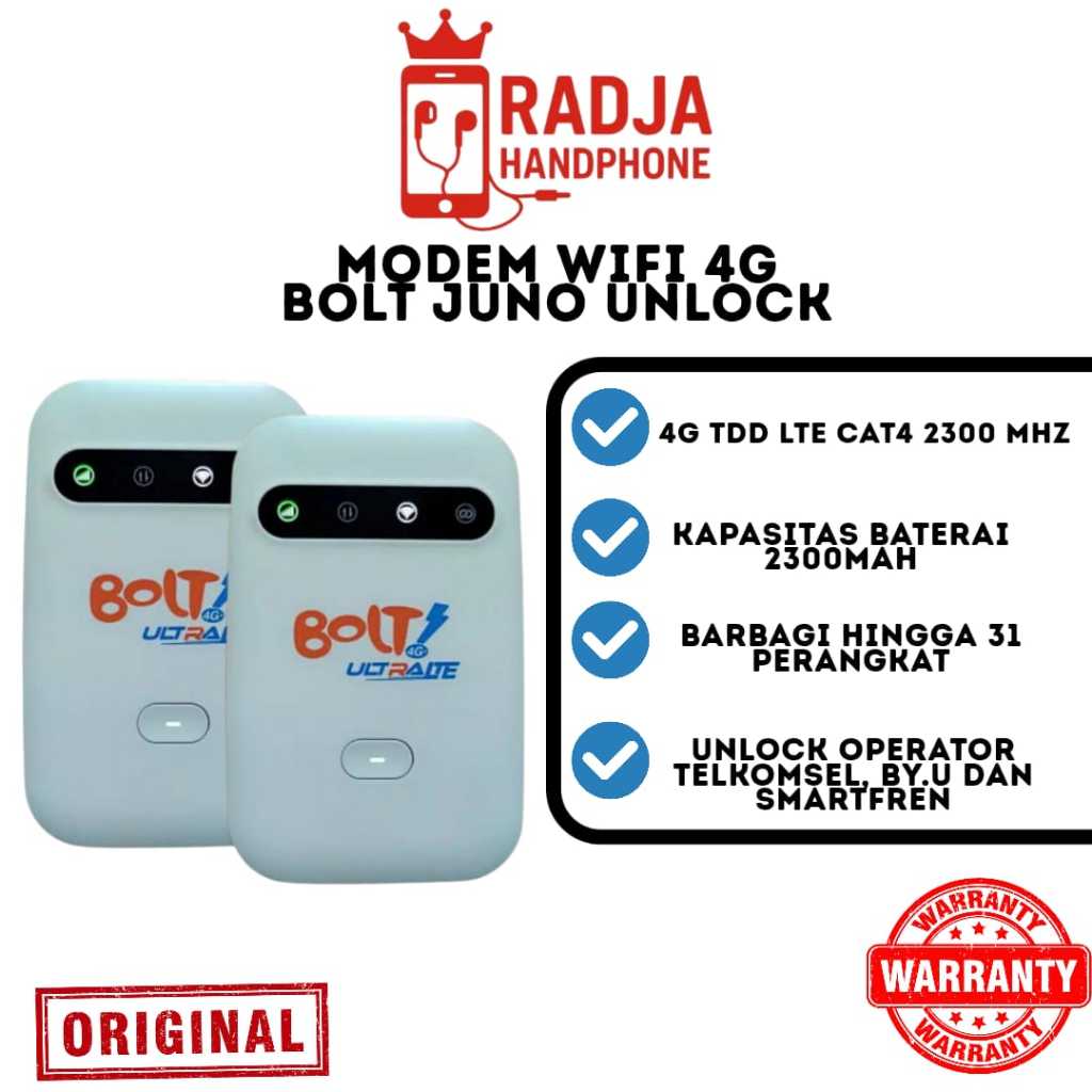 Modem Wifi 4G Bolt Juno Unlock