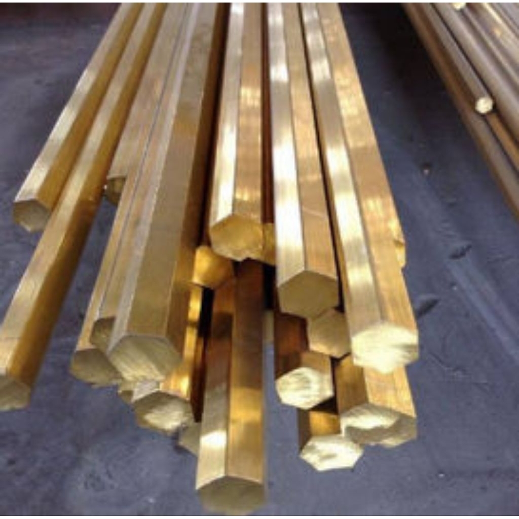 hexagon kuningan asli as kuningan dia 25mm x 50cm brass rod kuningan