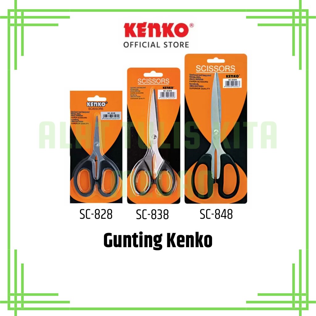 

(1 Pcs) Gunting Kenko Kecil Sedang Besar SC-828 SC-838 SC-848 / Scissor Kenko SC-828 SC-838 SC-848