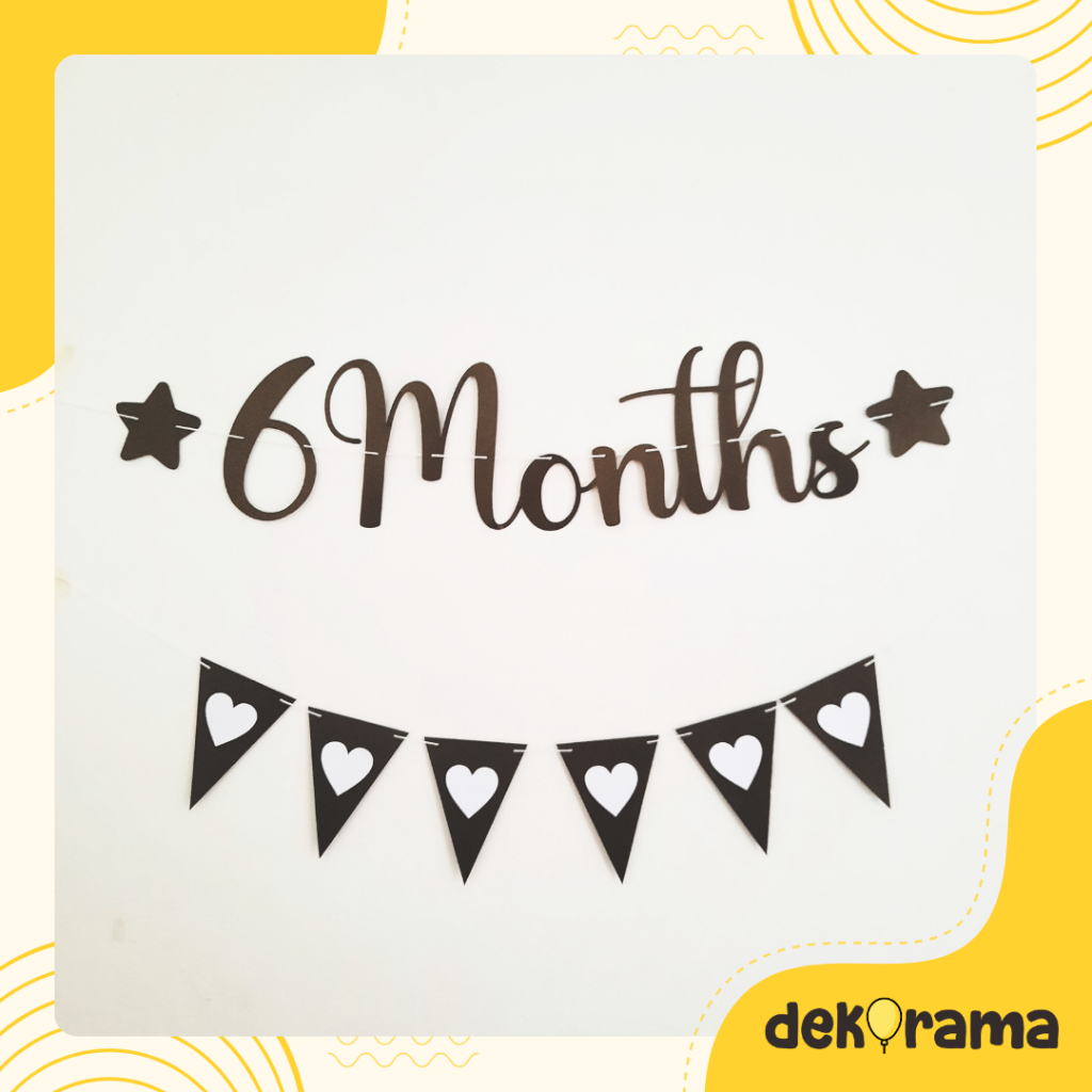 Dekorasi Acara Bayi 6 Months + Garland | 6 Bulanan Bayi