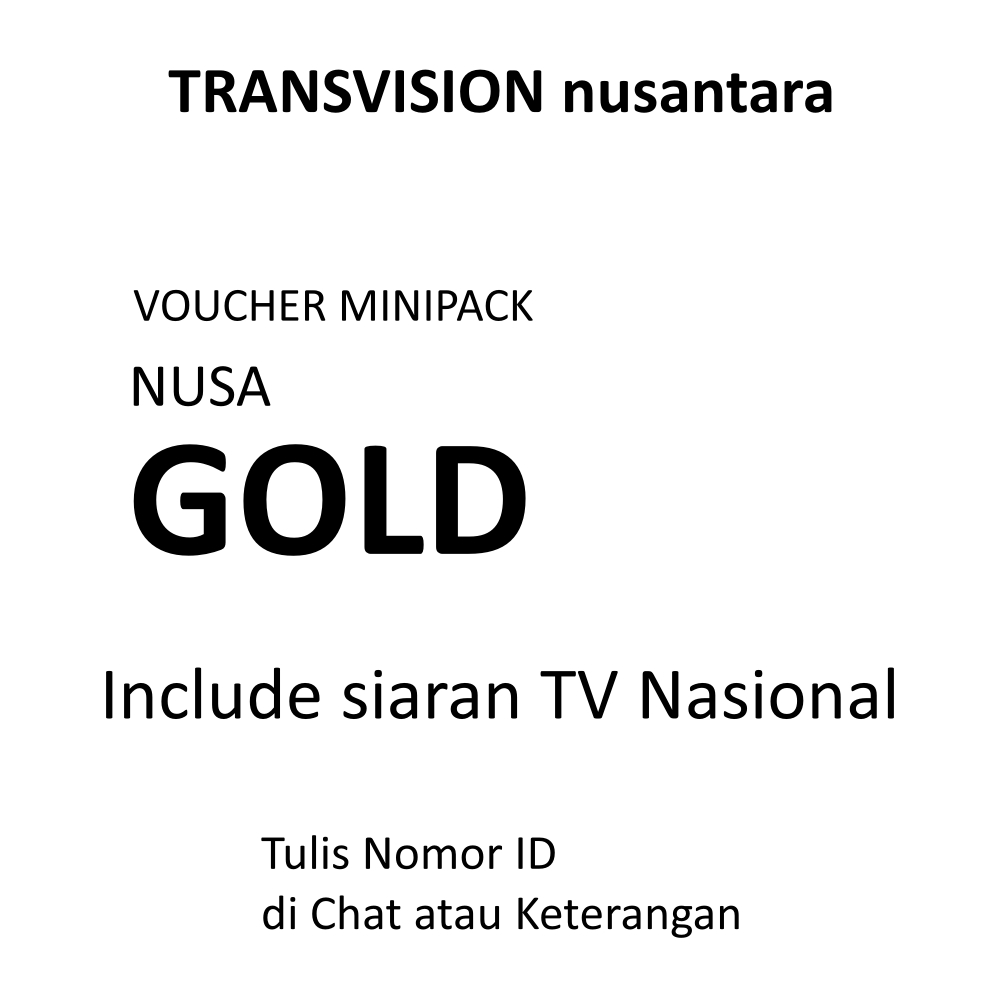 NUSANTARA HD PAKET NUSA GOLD