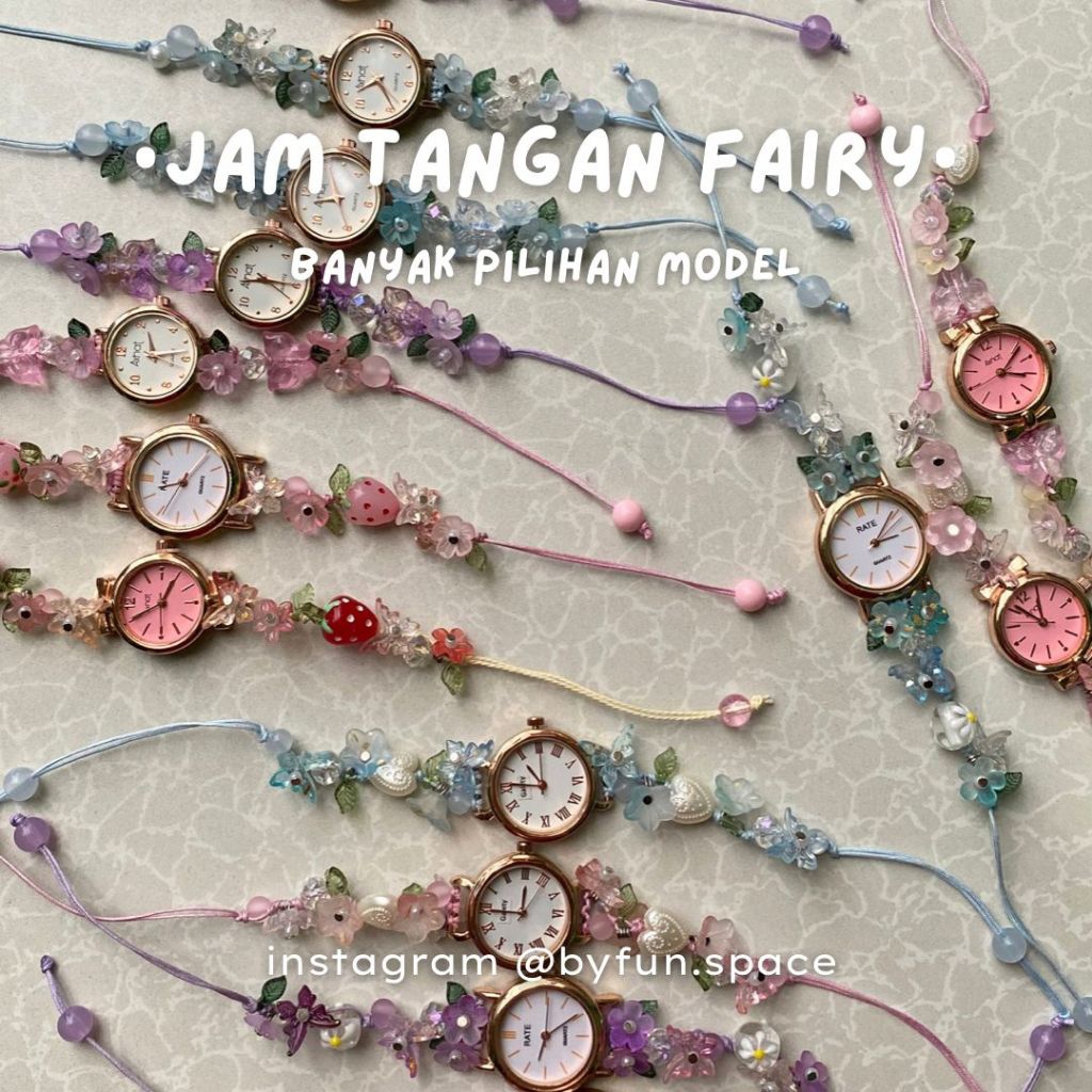 JAM TANGAN MANIK BYFUN.SPACE/ JAM TANGAN AESTHETIC/ JAM TANGAN FAIRY/ JAM TANGAN MANIK MANIK/ JAM TA