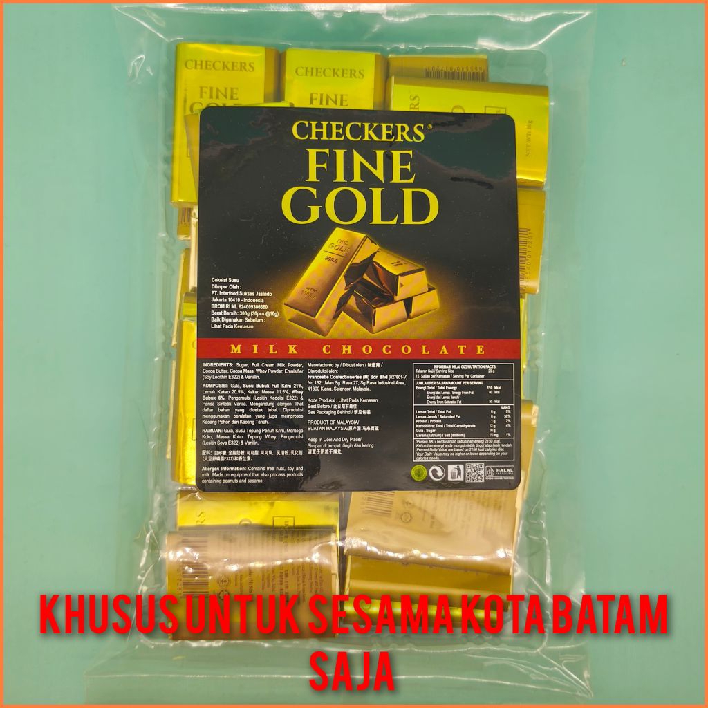 

Checkers Fine Gold Chocolate 300 gram