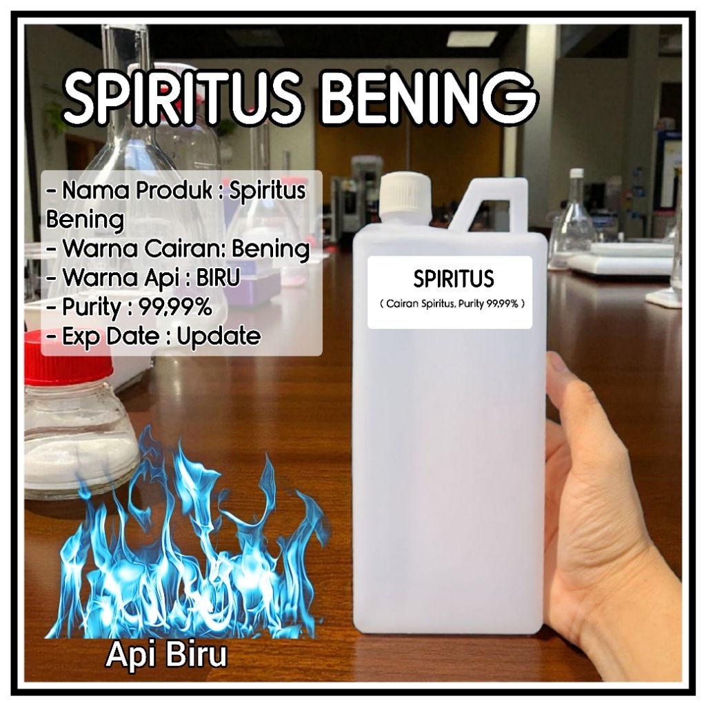 SPIRITUS BENING 1LITER / SPIRITUS TRANSPARAN 1LITER / SPIRTUS BAHAN KOMPOR PRASMANAN / CAMPING