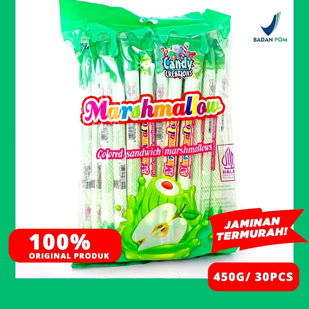 

Marshmallow Panjang Pak isi 30 pcs