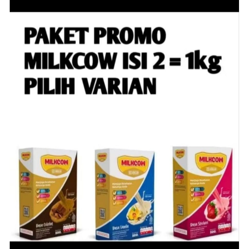 

Paket Hemat 2 Box MILKCOW Susu Gemuk Penambah Berat Badan Nafsu Makan Anak dan Dewasa 1 KG