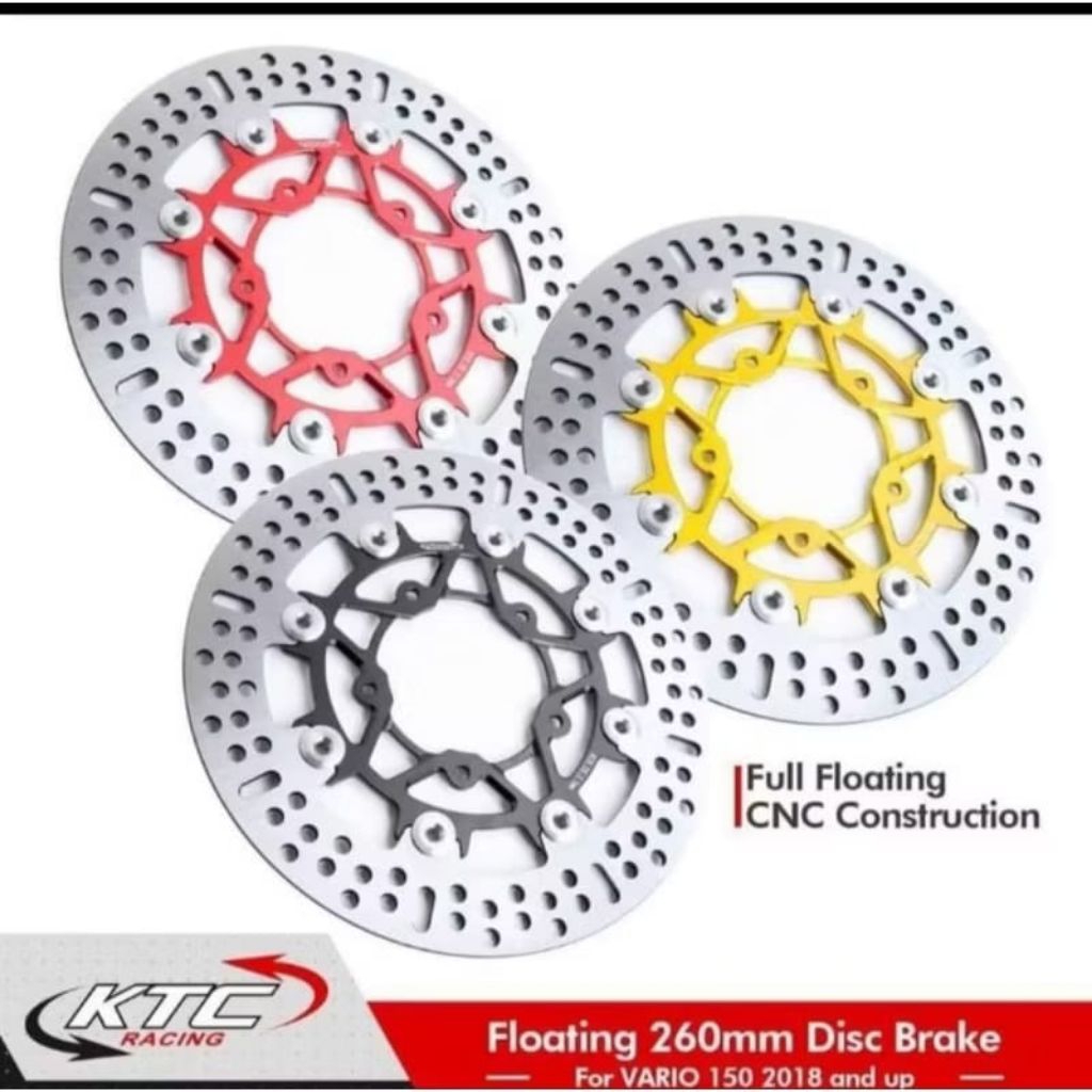 piringan Cakram Depan KTC Disk BRAKE 260MM Vario 150 New Lubang 5 Original Disc Vario150 260 MM KTC 