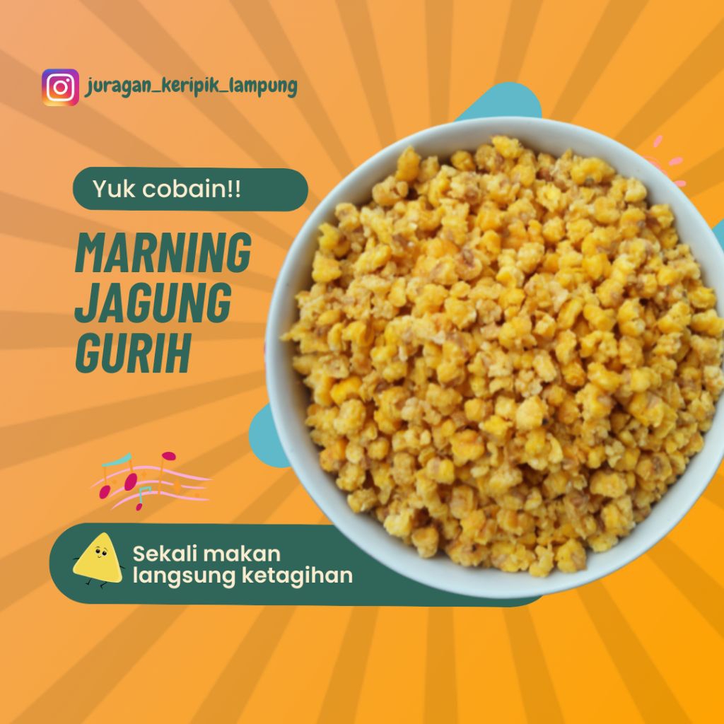 

Keripik Marning Jagung Gurih | Marning Jagung 250 gr | Asli Lampung
