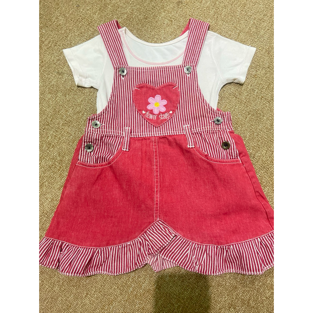 preloved set overall anak perempuan 3-4tahun