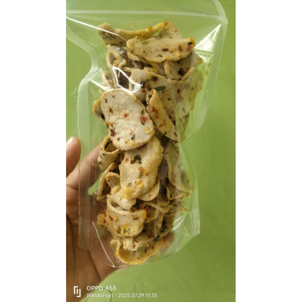 

BASRENG KOIN,BASRENG PIPIH 100gr PEDAS GURIH DAUN JERUK