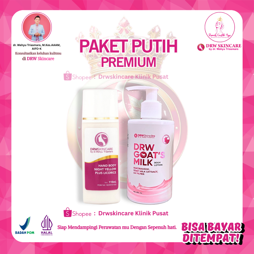 Drw Skincare Lotion Licorice Pencerah Badan Untuk Kulit Normal Susah Putih ORI BPIOM [COD OK]