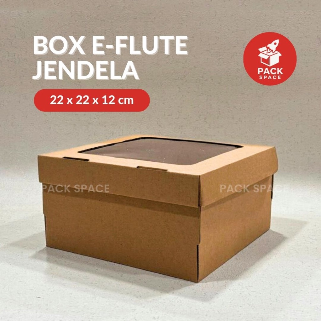 

Box Kardus E-Flute Coklat Untuk Packaging Olshop Sovenir Baju Kotak Kado Hampers Cake 22x22x12 CM