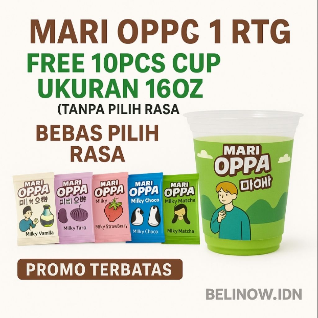 

MariOppa 1 Rtg Isi 10 Sachet + Bonus 10 Cup | Promo 9.9 SALE