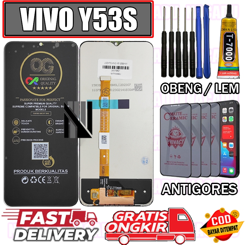 LCD TOUCHSCREEN VIVO Y53S LAYARSENTUH VIVO Y SERIES ORIGINAL ORI OEM ALL MEREK FULLSET