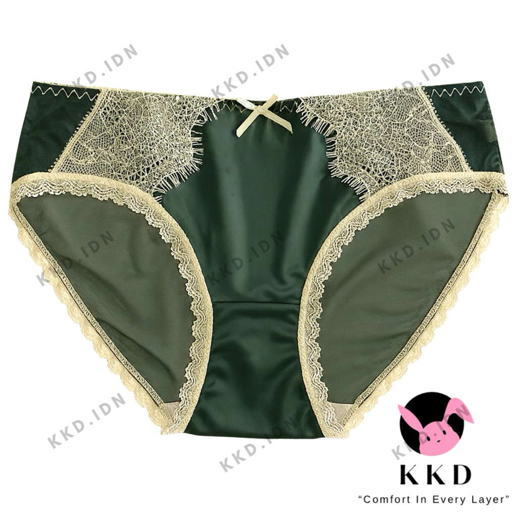 KKD Celana Dalam Wanita Satin Premium dengan Renda Cantik Elegan Import DL16
