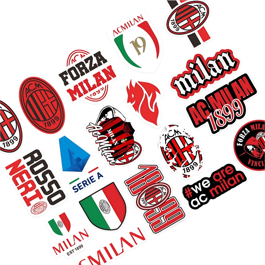 

STICKER PACK AC MILAN ISI 18PCS - PREMIUM STICKER - WATERPROOF - VINYL STICKER