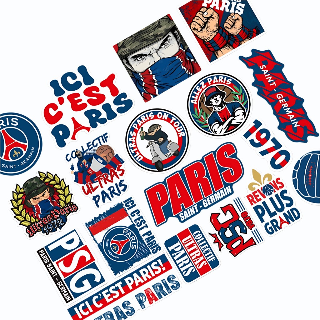 

STICKER PACK PARIS SAINT GERMAIN ( PSG ) ISI 16PCS - PREMIUM STICKER - WATERPROOF - VINYL STICKER
