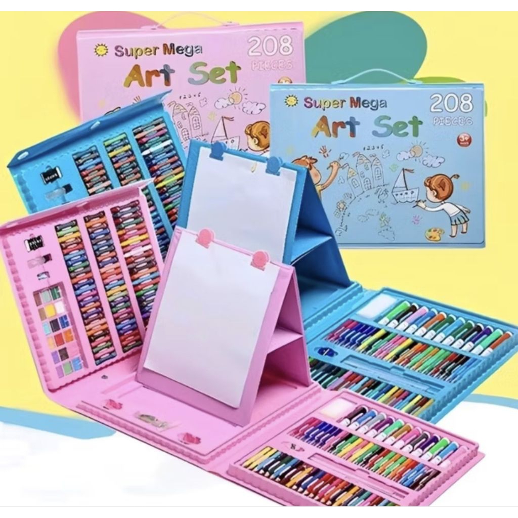 

Alat mewarnai anak krayon pensil warna set isi 208 lengkap -Art Set