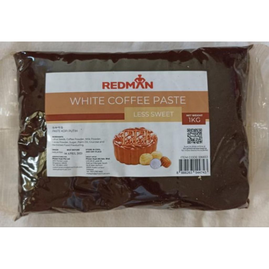 

Redman Mooncake White Coffee Paste Less Sweet 1Kg Isian Kue Bulan Filling Mooncake